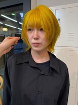シンエノム(Shin enom)&nbsp;イエローカラー/ブリーチカラー/ショートウルフ