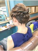 ボブ　編み込みアレンジ