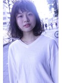 フラッフィーボブ×眉上バング新・大人ミディ