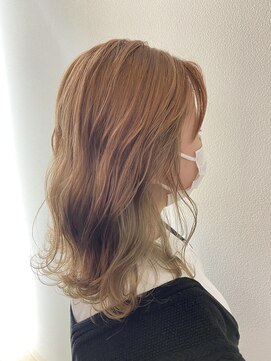 ジッピー ヘアーコレクション ペールオレンジ×インナーカラーミルクティー