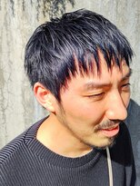 パール(PEAR+L)&nbsp;メンズ×スリークショート×シルバーカラー×ダークアッシュ