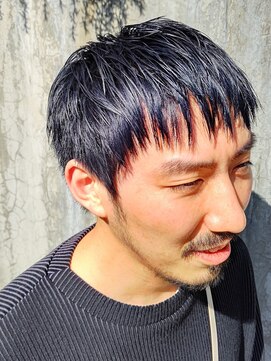 パール(PEAR+L) メンズ×スリークショート×シルバーカラー×ダークアッシュ