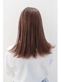 《Utoo e's つくば美容室 》Wカラーで秋冬ピンクベージュ