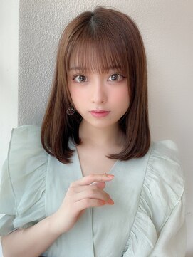 アフロート ディル(AFLOAT D'L) 20代30代40代大人かわいい小顔ボブ ひし形シルエット グレージュ