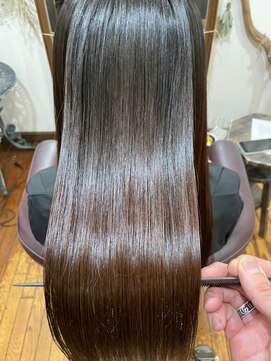 美容室 メザミー MESAMIES 大人きれい透明感ツヤ髪ストレートナチュラルグラデーション