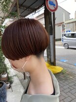 ヘアーラボ ハチ(HAIR LABO HACHI)&nbsp;刈り上げマッシュ×オレンジブラウン