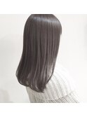 ブリーチなしカラー　暗髪ヘア　グレージュ　ラベンダーアッシュ