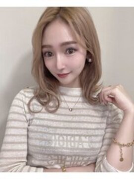 ネクサス 心斎橋(Nexus) エアリーロング美髪切りっぱなしボブピンクブラウンNexus心斎橋