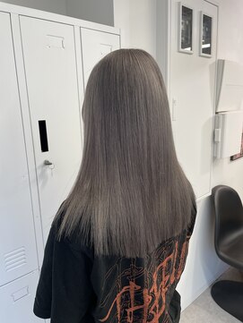 ペレ 渋谷(PELE) デザインカラー/レイヤーカット/ウェットヘア/オリーブベージュ