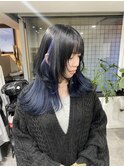 ネイビーインナーカラー☆