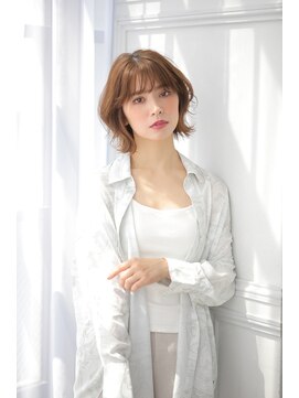 アビエブラン 若江岩田(abije blanc) 顔周りを包み込む大人ボブ