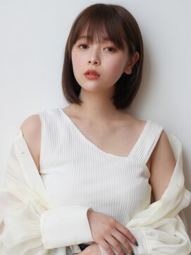 マイラ 銀座(myla) 小顔ミニ外ハネボブイメチェンワイドバング美髪ホワイトブロンド