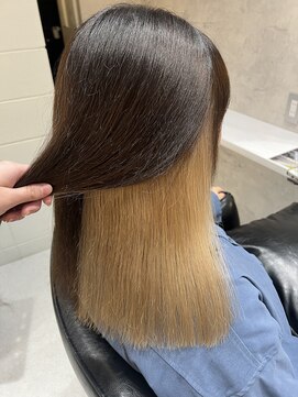 髪屋 紬 インナーカラー/ミルクティーベージュ