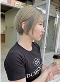 丸みショート/アッシュ/ベージュ
