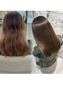 ブリーチ縮毛矯正+髪質改善ULTOWAトリートメント