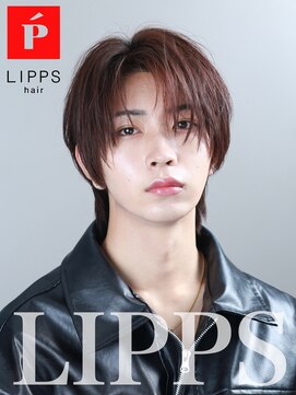 リップス 天神(LIPPS) 【LIPPS天神】ナチュラルコンマバングセンターパートウルフヘア