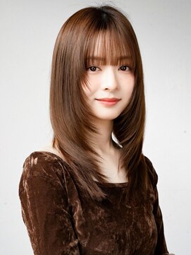 エインアンリー 明治神宮前(AIN.ANLY.) ◎デジタルパーマミディアムヘアコテ巻き風パーマ縮毛矯正韓国風