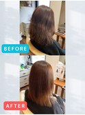 【セミロング】自然なやわらかさを感じる艶やかなストレート