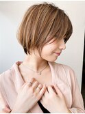 20代30代40代ナチュラルボブ透明感小顔レイヤートリートメント