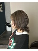 レイヤーウルフ×オリーブベージュ