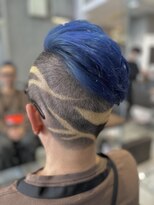 ヘアールーム プリズム(Hair room Prism) ブルー×ブリーチアート