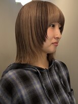サンプラス(san+) レイヤーボブ/ボブ/顔まわりレイヤー/デザインカラー