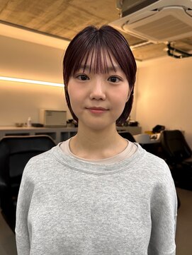 テンション(tension) ブリーチ無しダブルカラー丸みボブ札幌駅大通駅バスセンター駅