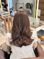 ロハスバイケンジ(LOHAS by KENJE) 柔らかブラウン×コテ巻き風パーマ♪大人可愛いロングヘア◎