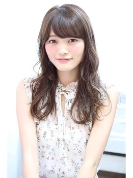 アーレル(Arlel) ☆Arlel 池袋☆透け感グレージュカラーのワイドバングスタイル