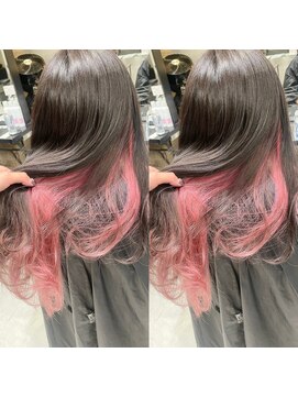 トルネード(TORNADO) 韓国風インナーカラーホワイトピンクアッシュM615