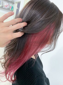 リシャルム 新保店(Re charme) 【リシャルム 近藤恭輔】チェリーピンクインナーカラー