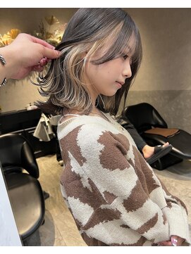 ロンド レア 天神大名店(Lond Le’a) ダブルカラー/インナーカラー/イヤリングカラー/ピンクブラウン