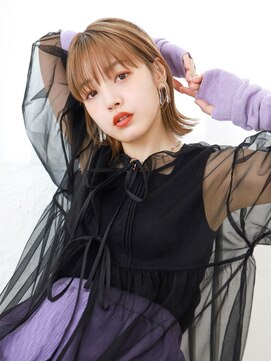 ミリー 梅田店(milly) ハイトーンベージュカラー外ハネマチルダボブ【milly梅田】