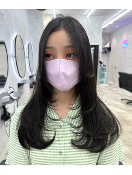 ドットモーダ  町田店(dot. mooda) 【艶カラー×レイヤーカット】韓国/韓国ヘア/町田/町田駅/学割