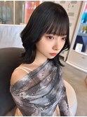 【kumu】くびれミディ/似合わせ前髪/地毛風ブラック/栄/名古屋