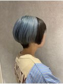 20代30代ダブルカラーブリーチ立体感グラデーション透明感
