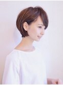 前髪長め大人ショートボブ20代30代40代表参