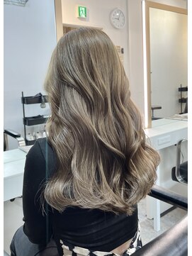 ブレンド 渋谷(BLend) 黒髪ボブルフネビージュ小顔ワンレンスペインカール