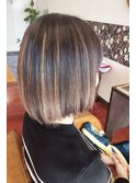ダメージを最小限にハイライトと髪質改善