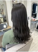 オリーブカラー×暗髪