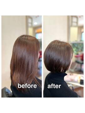 アウラ(aura) カット+ハーバルカラー+艶髪トリートメント