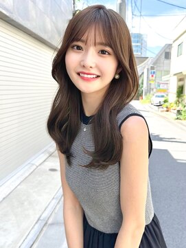 ミラリー トウキョウ(Mirareee Tokyo) 20代30代40代◎前髪パーマ韓国風巻きくすみベージュお団子ヘア