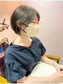 *滝田*吉祥寺似合わせショートカットボブオリーブアースカラー