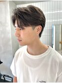 センターパートニュアンスパーマ