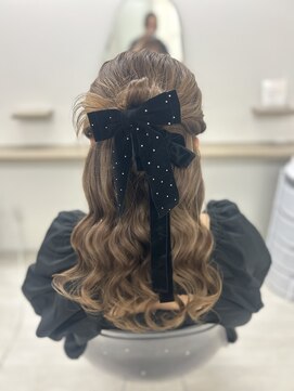 ヘアセットサロン サロンエイミー(salon aemii) カチモリハーフアップ