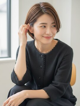 コトナ 越谷店 20代30代40代絶壁解消ひし形小顔前下がりショートボブ【越谷】