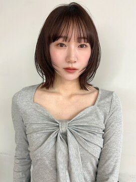 ヴェイン 渋谷(vain) くびれヘア 顔周りカット 透明感カラー 韓国ヘア ボブ レイヤー