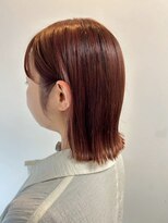 ビューティービースト 桟橋通り店(beauty:beast)&nbsp;切りっぱなしボブ/外ハネ/オレンジブラウン