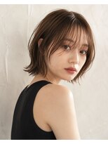 ラファンジュ ヘアー クレオ(Rohange hair Creo)&nbsp;シアーベージュ/外ハネボブ/艶髪/透明感/切りっぱなし