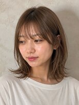 キリ 逗子(kiri)&nbsp;逗子葉山シースルーバングサイドバング外ハネレイヤーカットm131